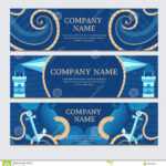 Marine Set Of Banners Stock Vector. Illustration Of Shine With Nautical Banner Template