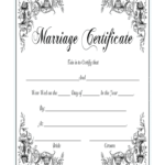 Marriage Certificate - Fill Online, Printable, Fillable within Blank Marriage Certificate Template