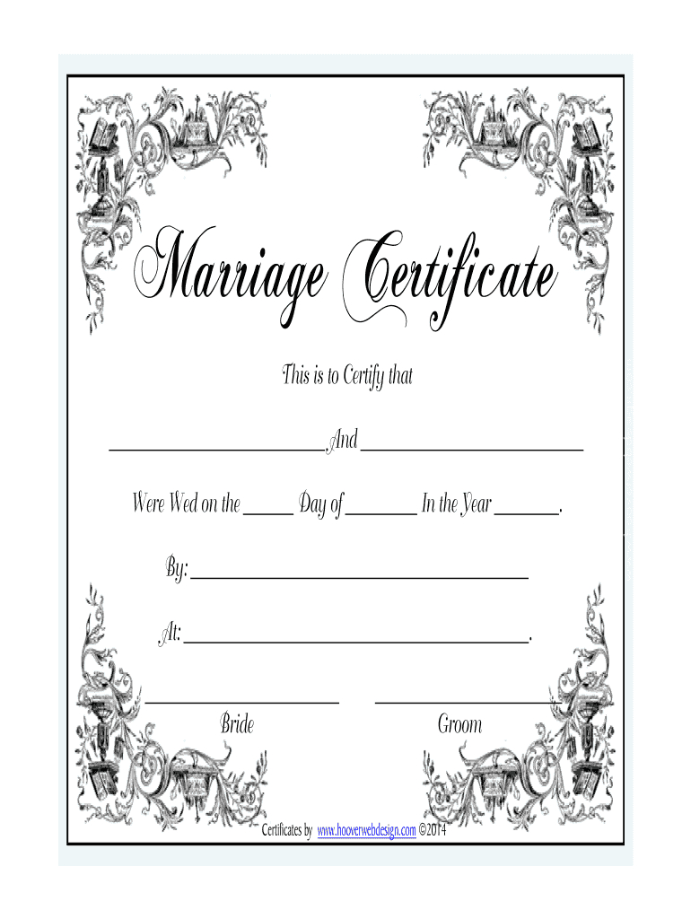 Marriage Certificate - Fill Online, Printable, Fillable Within Blank Marriage Certificate Template