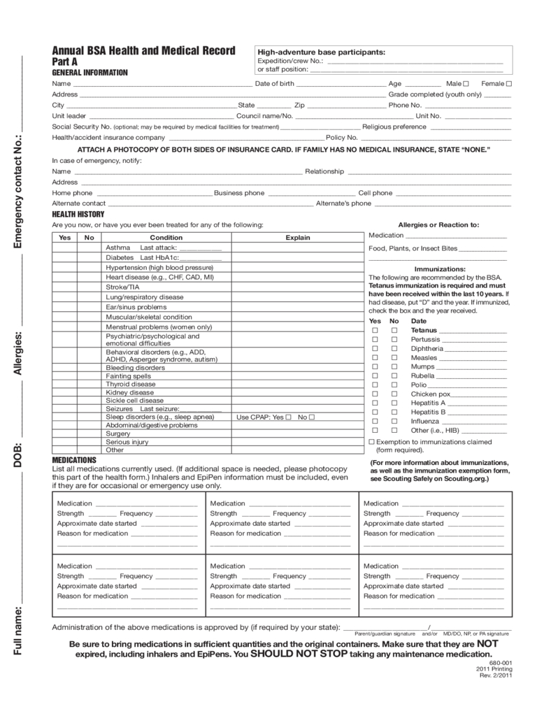 Medical Form – 75 Free Templates In Pdf, Word, Excel Download Regarding Medical History Template Word