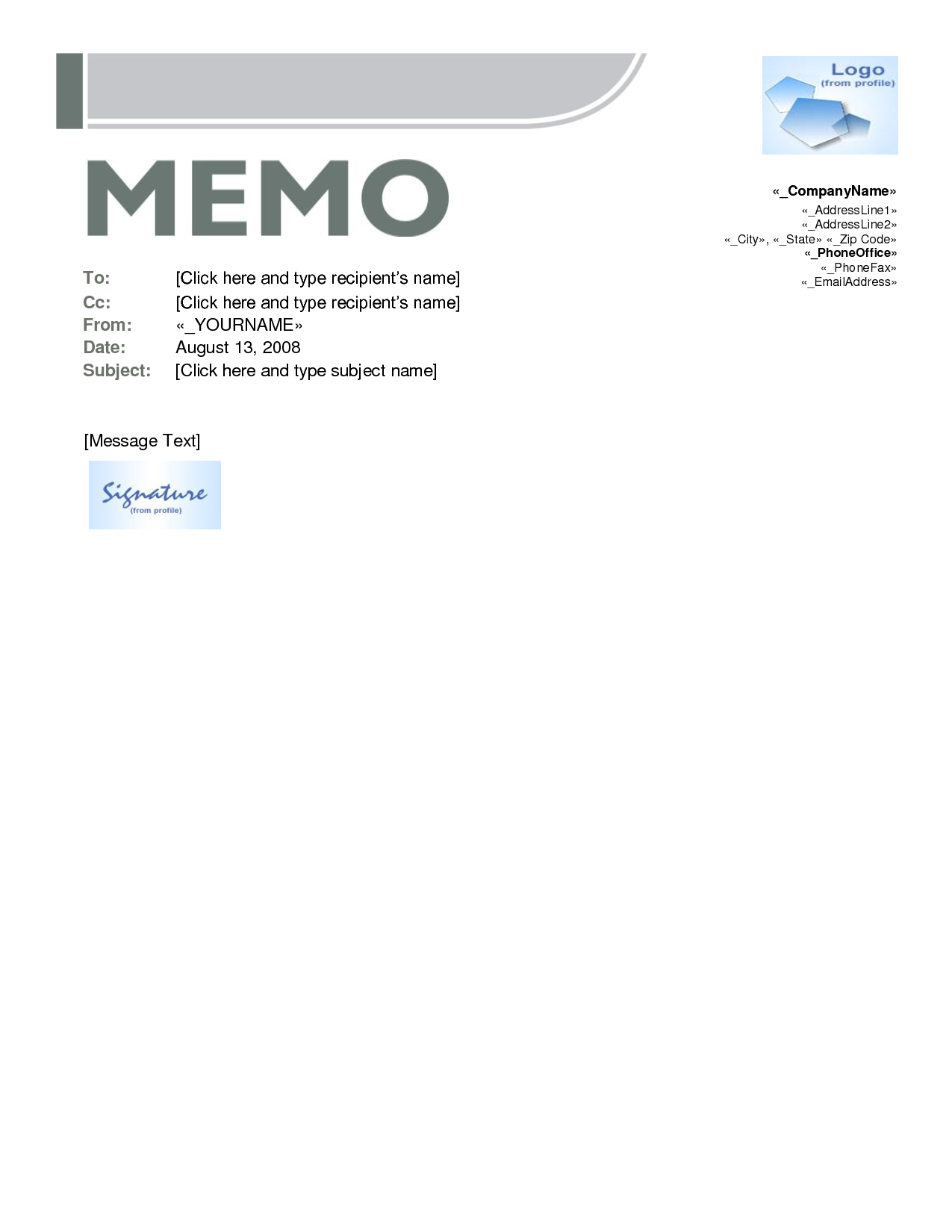 Memo Template Word | E Commercewordpress With Regard To Memo Template Word 2010