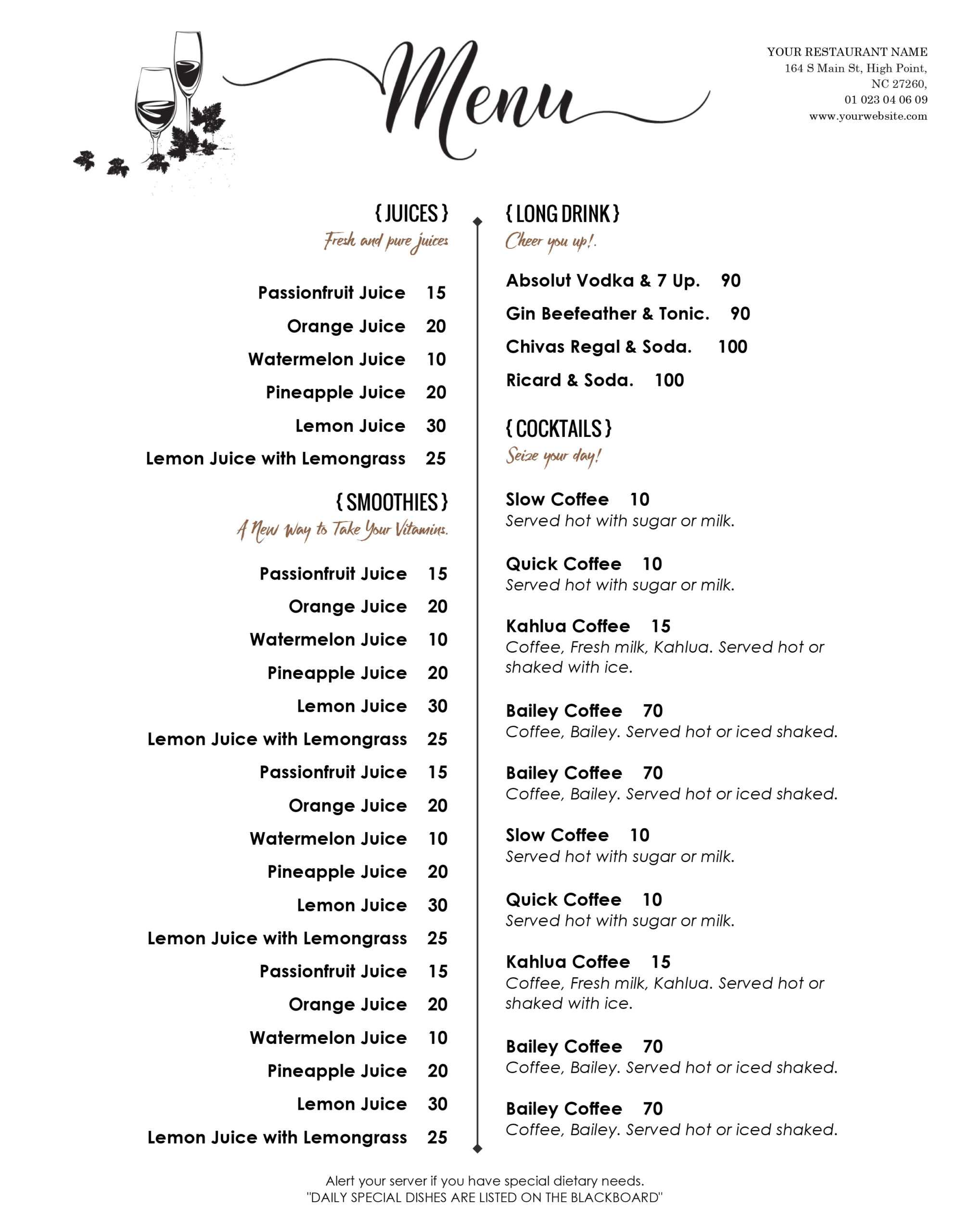 Menu – Id06 With Regard To Free Cafe Menu Templates For Word