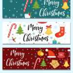 Merry Christmas Set Of Banners Template With throughout Merry Christmas Banner Template