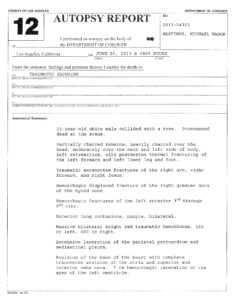 Michael Hastings Coroner Report | Public Intelligence with regard to Coroner's Report Template