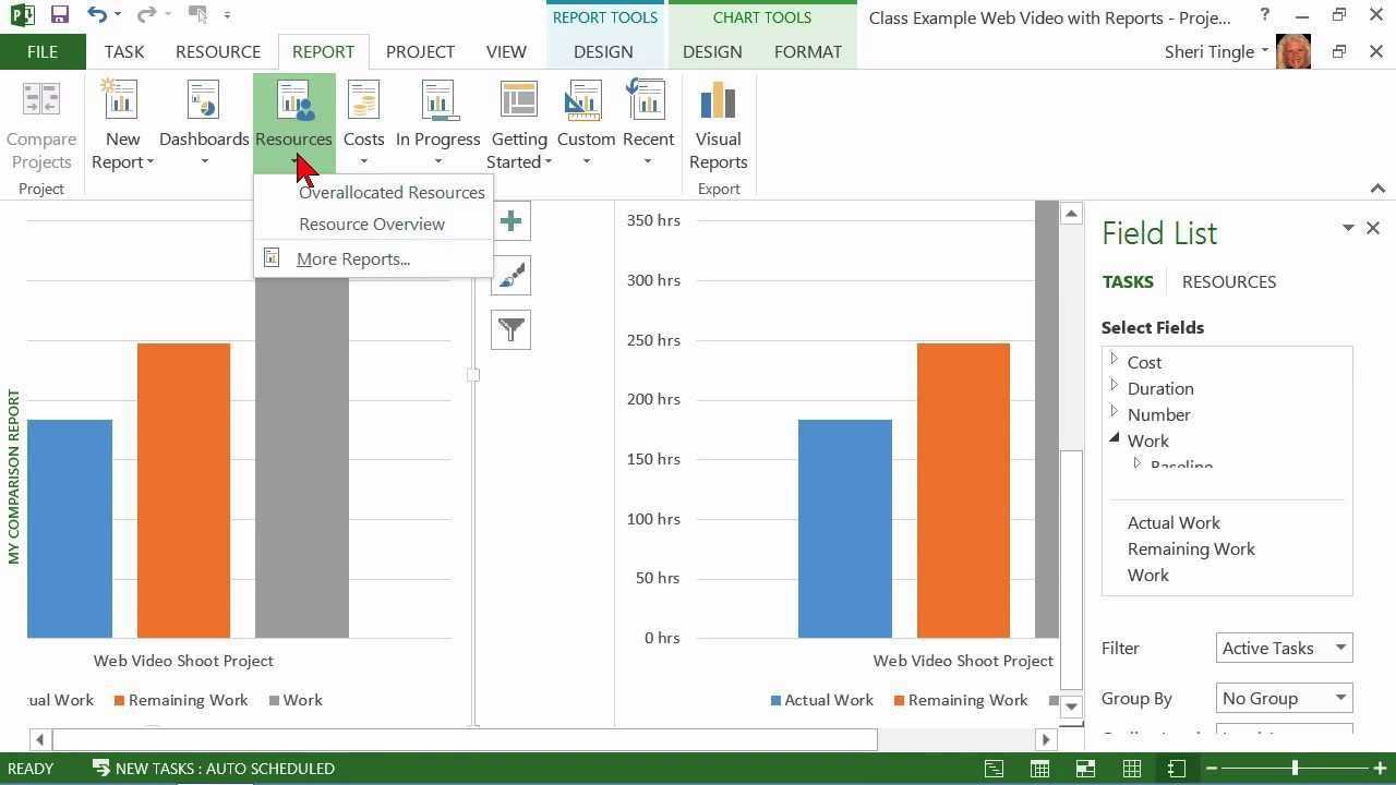 Microsoft Office Project 2013 Tutorial: Creating A Custom Report | K  Alliance For Ms Project 2013 Report Templates