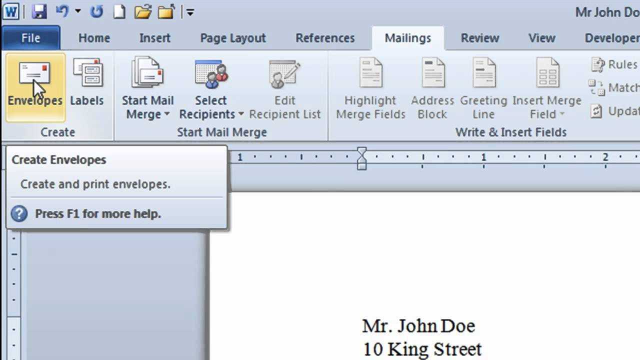 Microsoft Word Envelope – How To Create Throughout Word 2013 Envelope Template