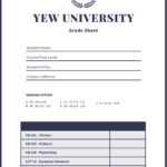 Midnight Blue Laurel College Report Card – Templatescanva With College Report Card Template