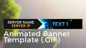Minecraft Animated Server Banner Template &quot;super Dazzle&quot; with Minecraft Server Banner Template