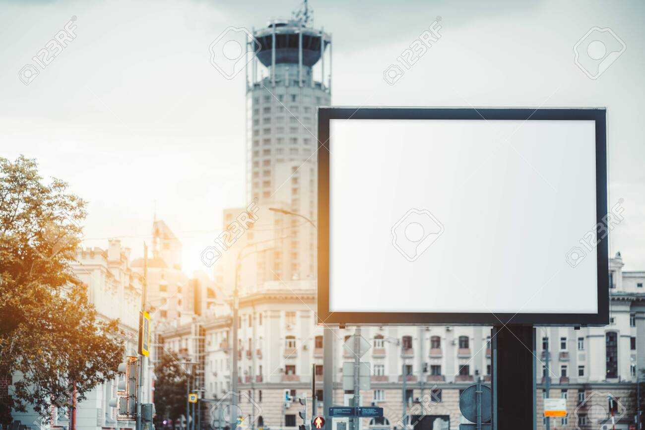 Mockup Of A Huge Blank Advert Billboard In Urban Settings Above.. With Regard To Street Banner Template
