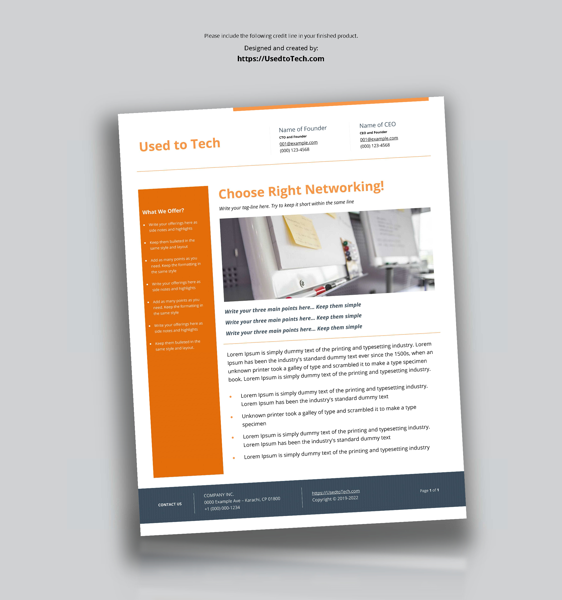 Modern Flyer Design In Microsoft Word Free – Used To Tech Throughout Header Templates For Word