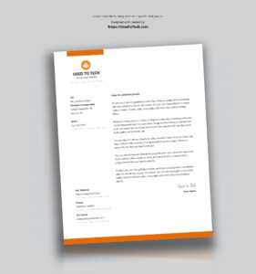 Modern Letterhead Template In Microsoft Word Free - Used To Tech for Word Stationery Template Free