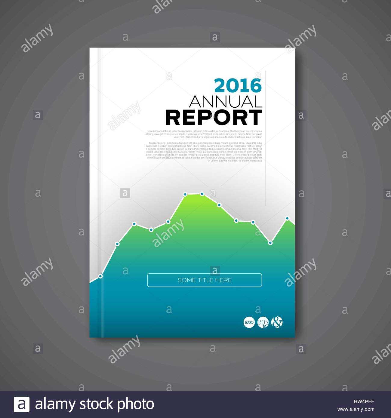 Modern Vector Annual Report Review Design Template With Big With Annual Review Report Template