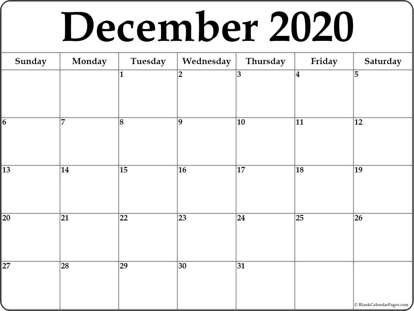 Month At A Glance Printable Calendar 2020 | Monthly Regarding Month At A Glance Blank Calendar Template