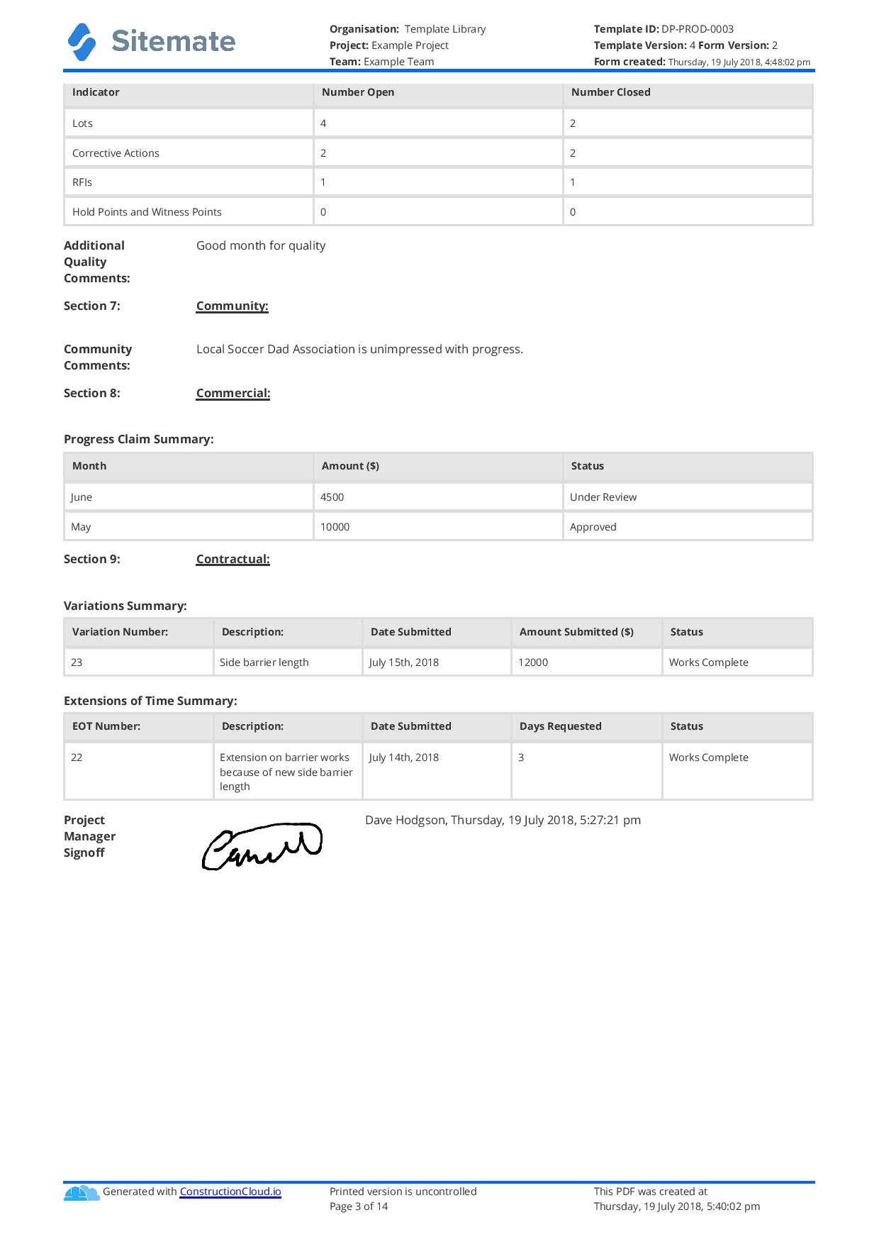 Monthly Construction Progress Report Template: Use This Within Monthly Health And Safety Report Template