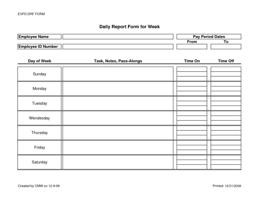 Monthly Marketing Report Template And Daily Activity Report Regarding Daily Activity Report Template