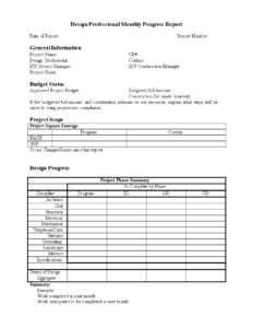 Monthly Progress Report In Word | Templates At pertaining to Monthly Progress Report Template