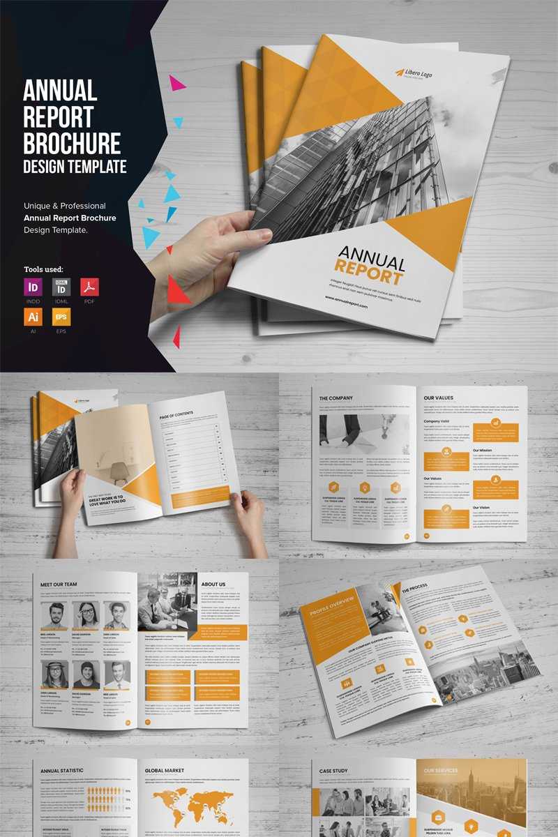 Mouri – Annual Report Design Corporate Identity Template In Illustrator Report Templates