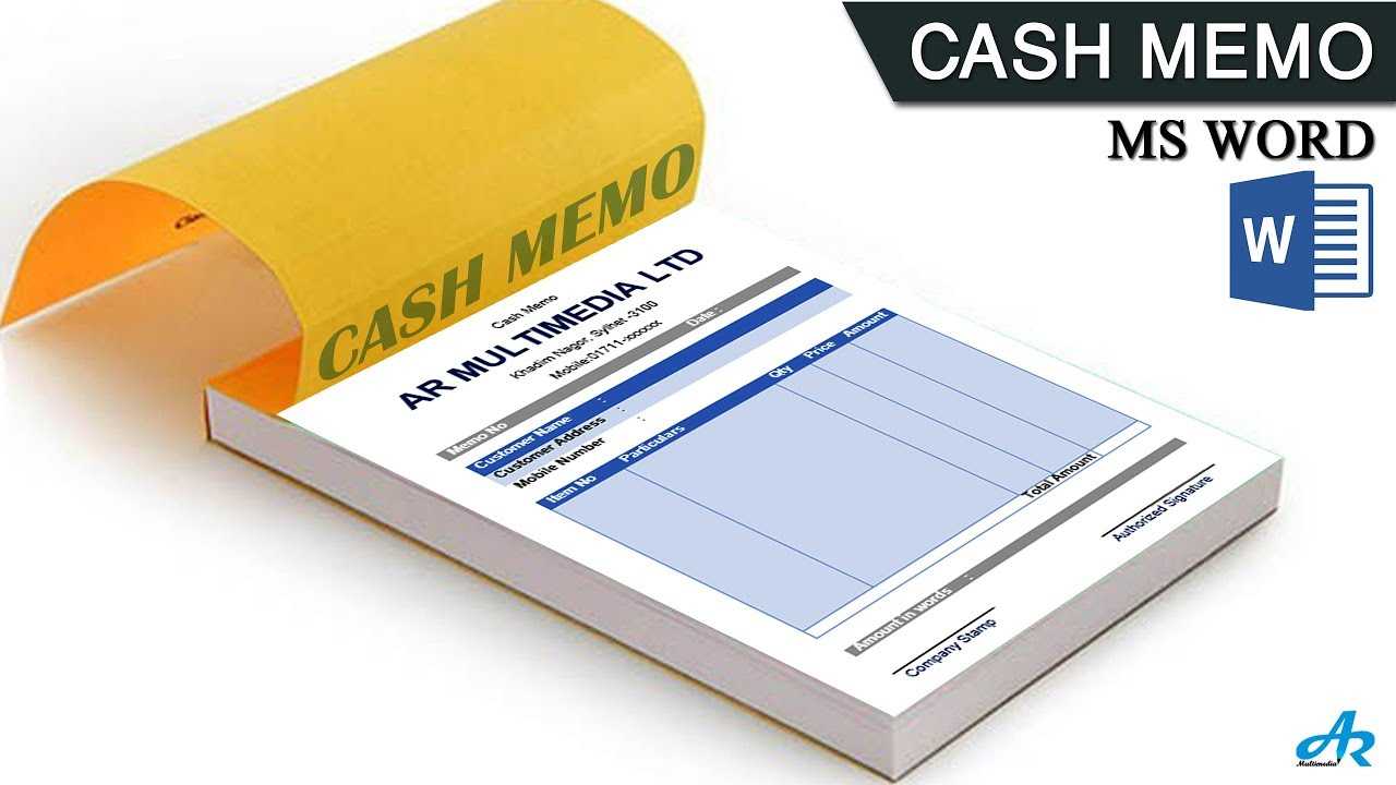 Ms Word Tutorial: How To Make Cash Memo Design In Ms Word 2019 | Cash Book  | Money Receiptar With Regard To Memo Template Word 2013