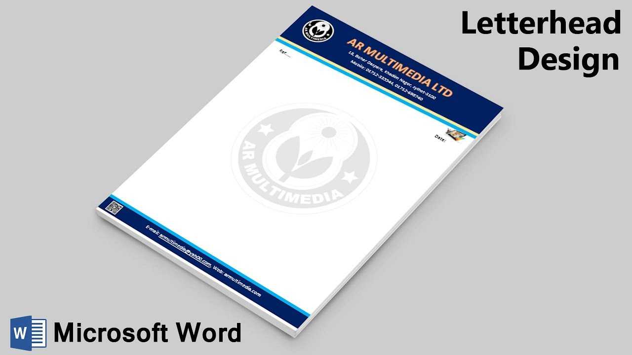 Ms Word Tutorial: How To Make Letterhead Design In Microsoft Word 2019|Ms W  Pad {Ar Multimedia} Intended For How To Create A Letterhead Template In Word