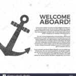 Nautical Banner Design. Sailor Vector Poster Template In Nautical Banner Template