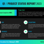 Neon Project Status Progress Report Template For Research Project Progress Report Template