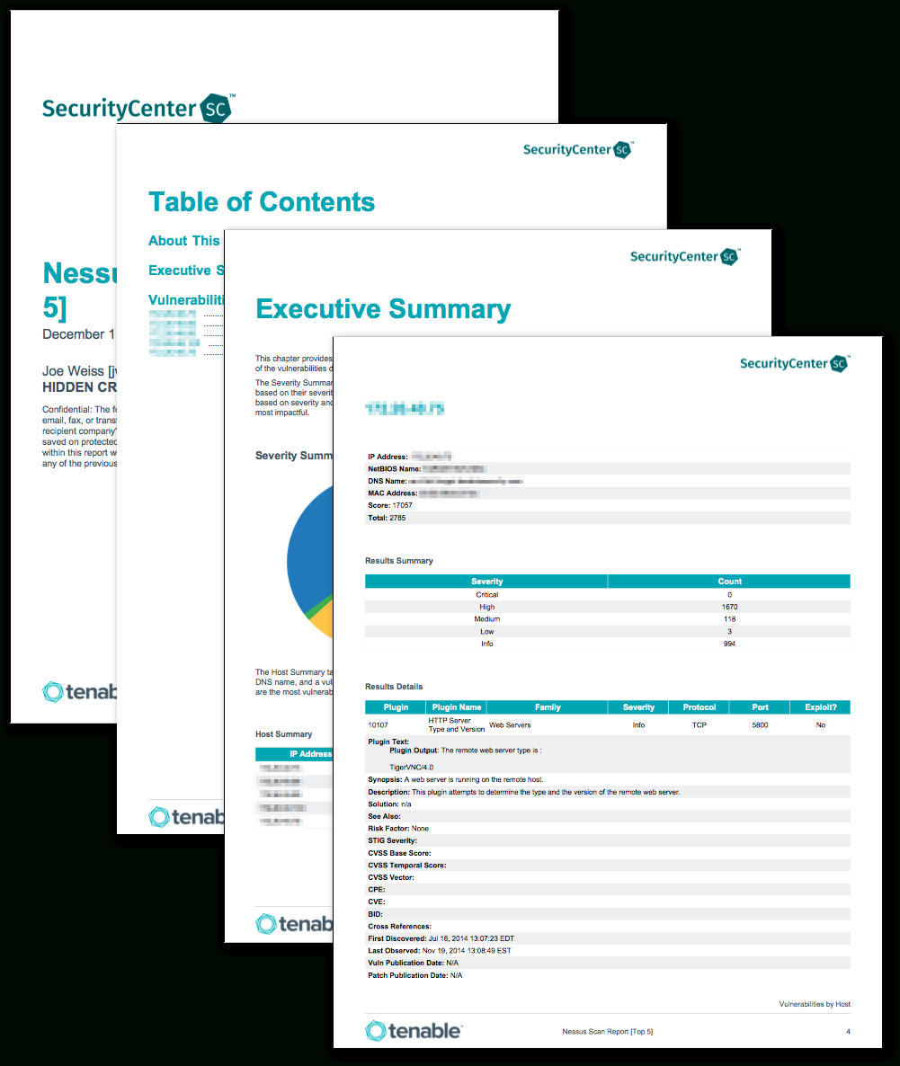 Nessus Scan Report (Top 5) – Sc Report Template | Tenable® Intended For Website Evaluation Report Template
