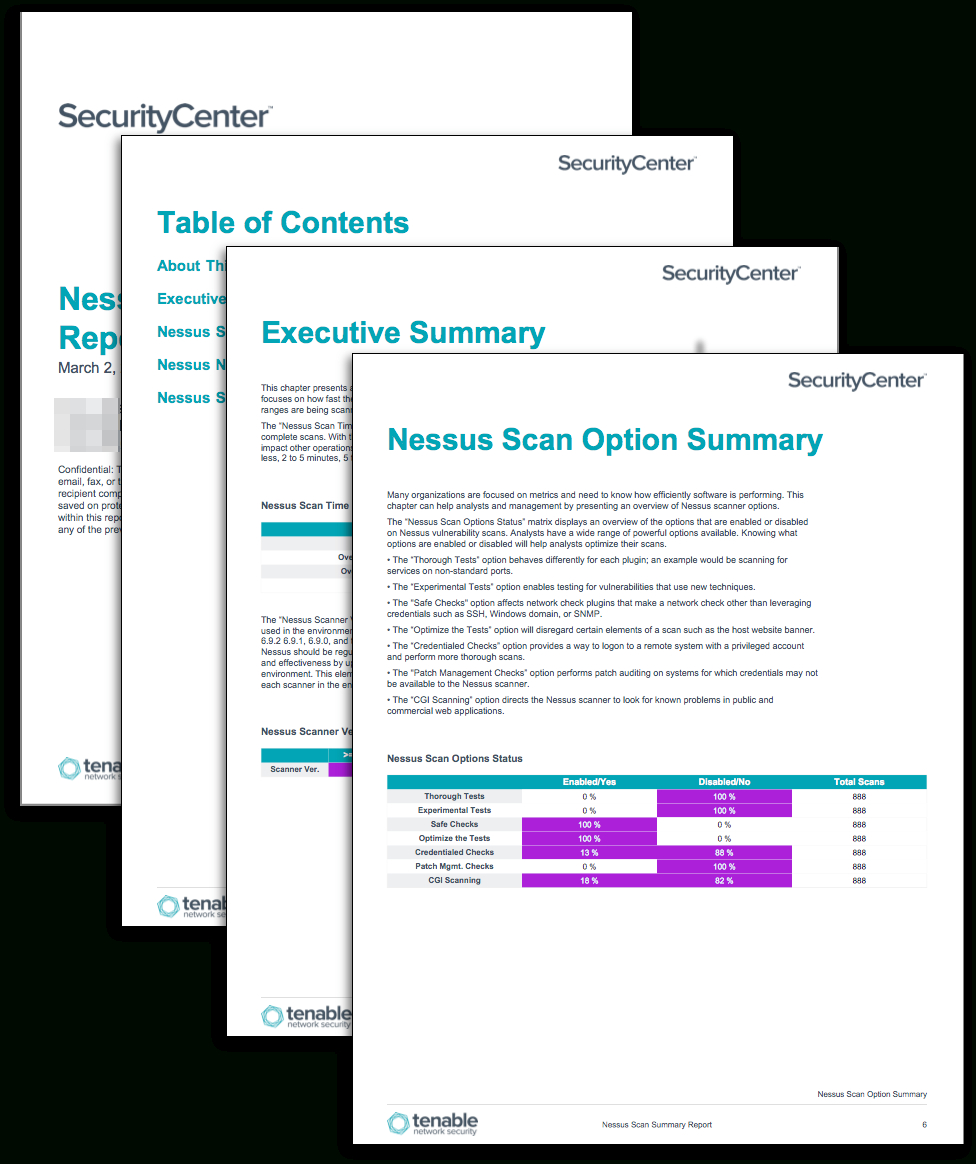 Nessus Scan Summary Report - Sc Report Template | Tenable® Inside Nessus Report Templates