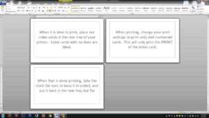 Note/index Cards - Word Template for Index Card Template For Word