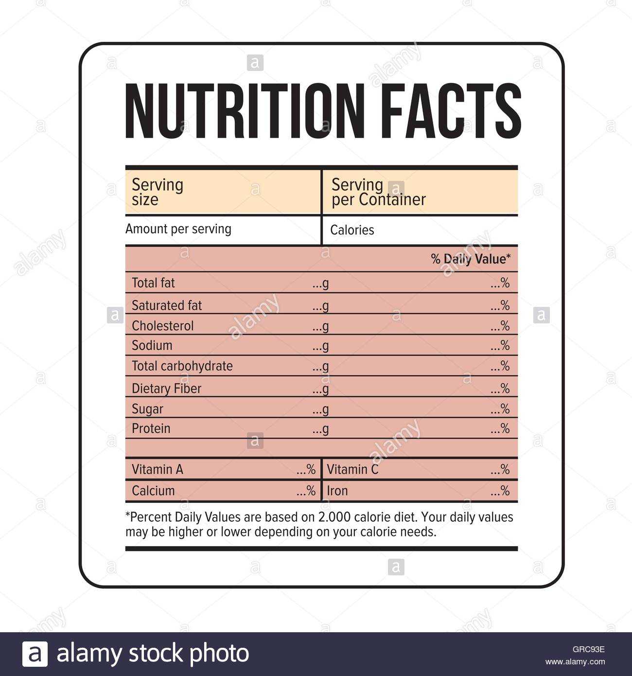 Nutrition News: Blank Nutrition Facts Label Template Inside Nutrition Label Template Word