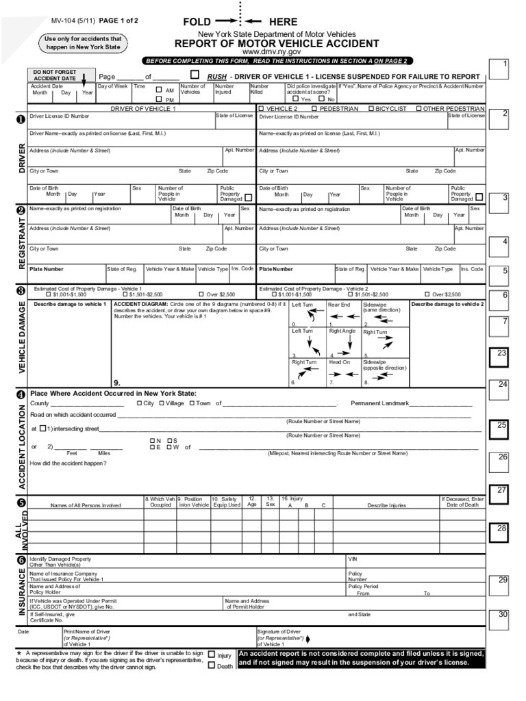 Ny Dmv Accident Reports – 7 Free Templates In Pdf, Word With Vehicle Accident Report Template