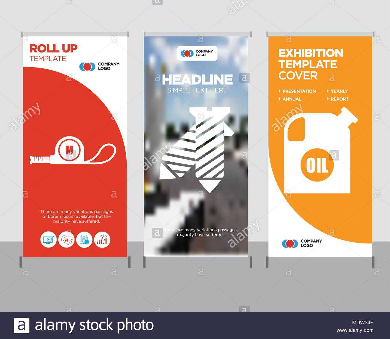 Oil Container Modern Business Roll Up Banner Design Template Within Tie Banner Template