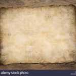 Old Blank Parchment Treasure Map On Wooden Table Stock Photo Inside Blank Pirate Map Template