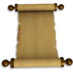 Old Brown Scroll Paper On White Background Stock Photo For Scroll Paper Template Word