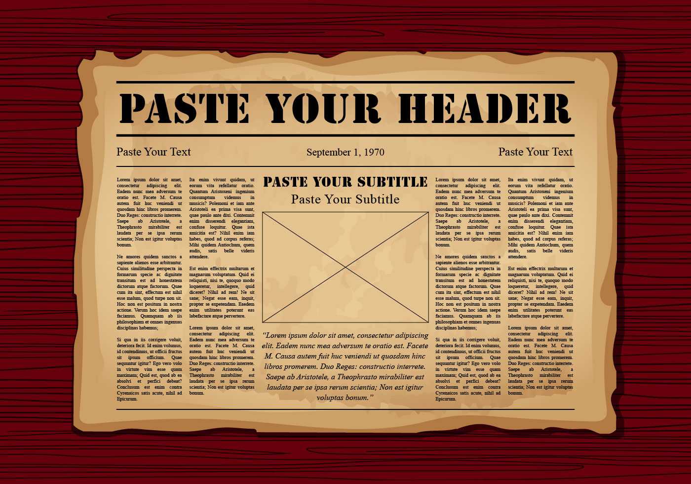 Old Newspaper – Download Free Vectors, Clipart Graphics For Blank Old Newspaper Template