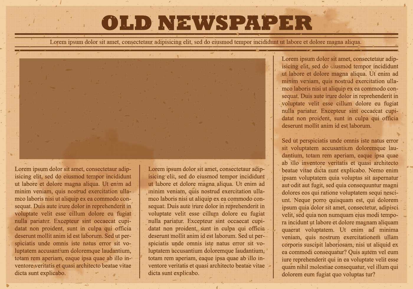Old Newspaper Template Free Vector Art – (31 Free Downloads) Within Blank Old Newspaper Template
