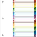 Onestep® Printable Table Of Contents Dividers, 1 31, Multicolor In Blank Table Of Contents Template Pdf