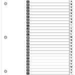 Onestep® Printable Table Of Contents Dividers, A Z, White Within Blank Table Of Contents Template