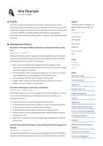 Operations Manager Resume &amp; Writing Guide | +12 Examples | Pdf | intended for Operations Manager Report Template