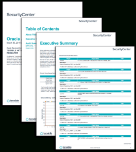 Oracle Audit Results - Sc Report Template | Tenable® regarding Data Center Audit Report Template