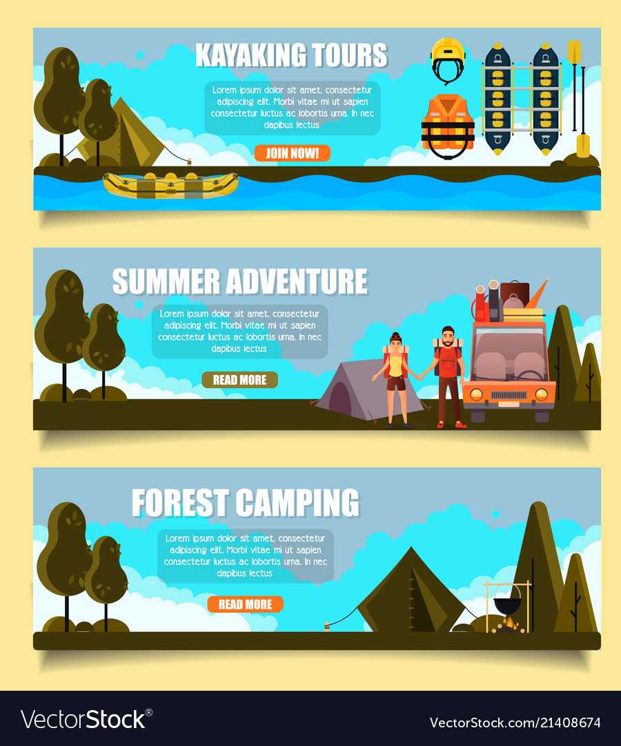 Outdoor Adventure Banners Web Templates For Outdoor Banner Design Templates