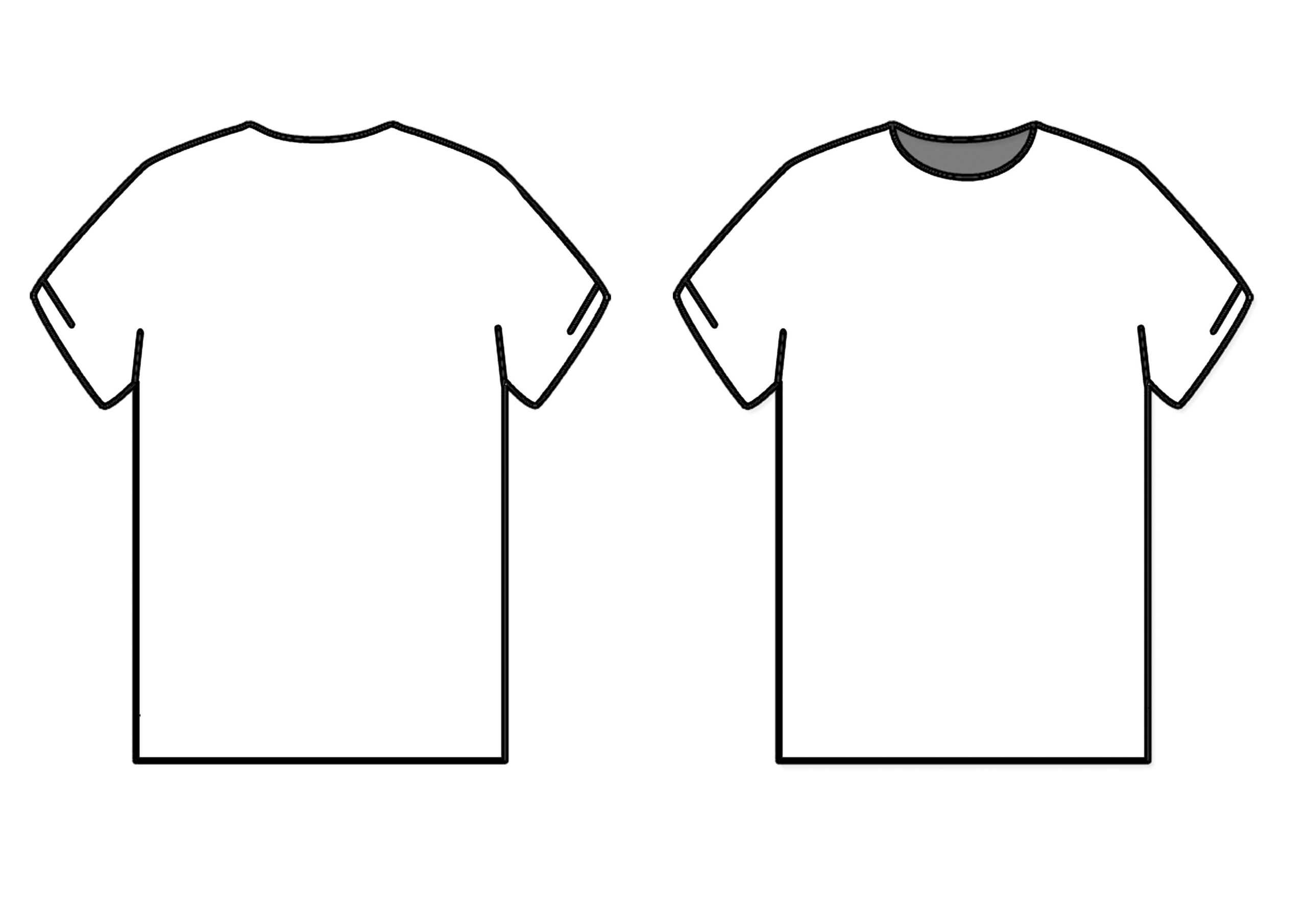 Outline Of A T Shirt Template | Free Download On Clipartmag Regarding Blank T Shirt Design Template Psd