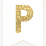 P Gold Alphabet Banner Letter – Gold Letter Banner Printable Regarding Letter Templates For Banners
