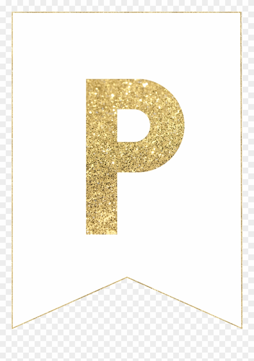 P Gold Alphabet Banner Letter – Gold Letter Banner Printable Regarding Letter Templates For Banners