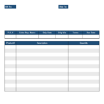 Packing List Template Throughout Blank Packing List Template
