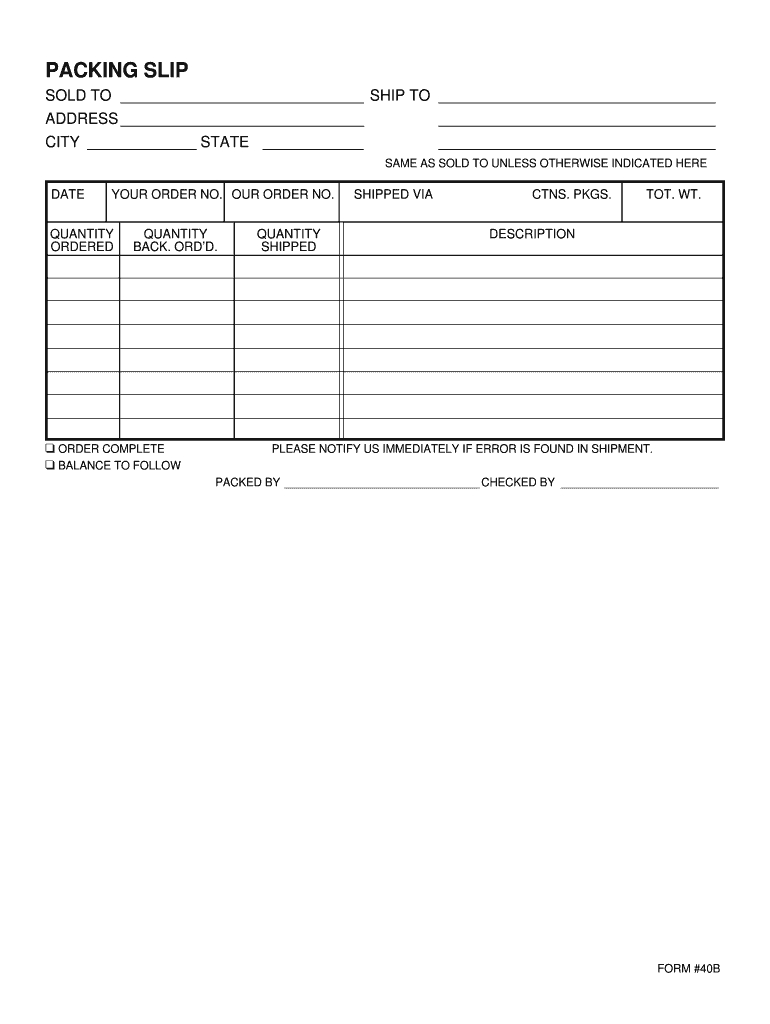 Packing Slip Pdf – Fill Online, Printable, Fillable, Blank Pertaining To Blank Packing List Template