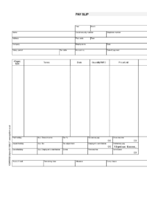 Payslip Template | Templates At Allbusinesstemplates within Blank Payslip Template