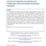 Pdf) Impact Of Forensic Accounting On Combating Fraud In With Forensic Accounting Report Template