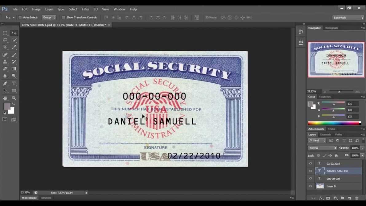 Pdf Social Security Card Template With Blank Social Security Card Template Download