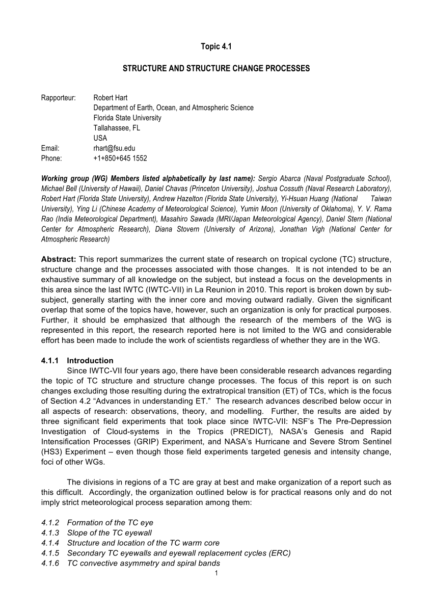 Pdf) Structure And Structure Change Processes - Rapporteur For Rapporteur Report Template