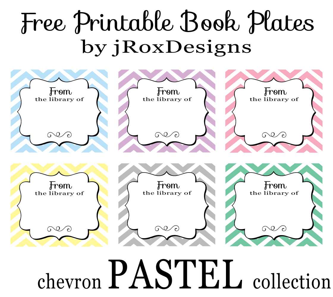 Personalized Your Library With Free Printable Chevron Book Inside Bookplate Templates For Word
